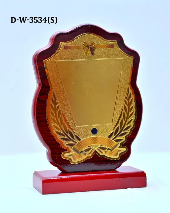 Premium award plaque with gold medal design